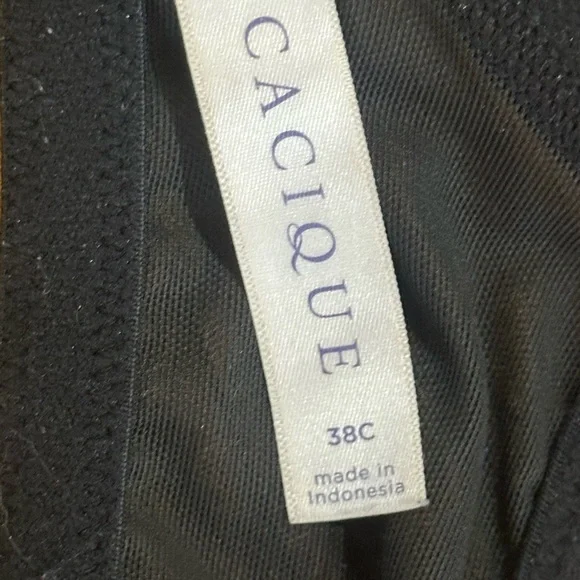 Cacique Black Bra with Multicolor Floral Design - Picture 4 of 5